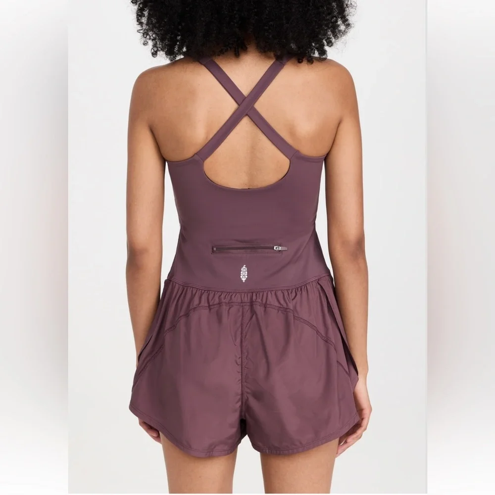 NWT FP Movement by Free People Righteous Runsie in Fig Size Medium